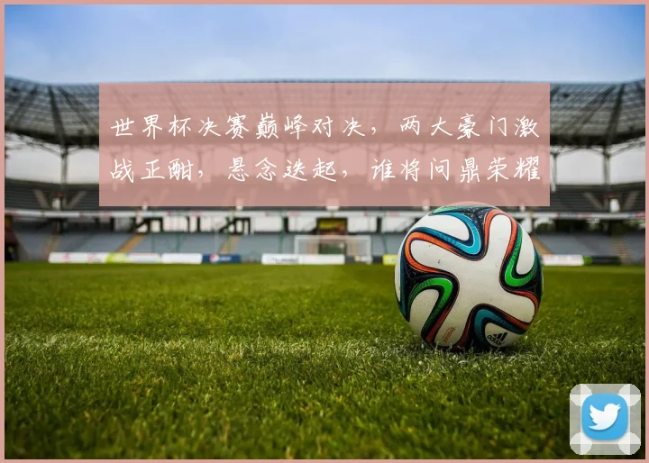 世界杯决赛巅峰对决，两大豪门激战正酣，悬念迭起，谁将问鼎荣耀